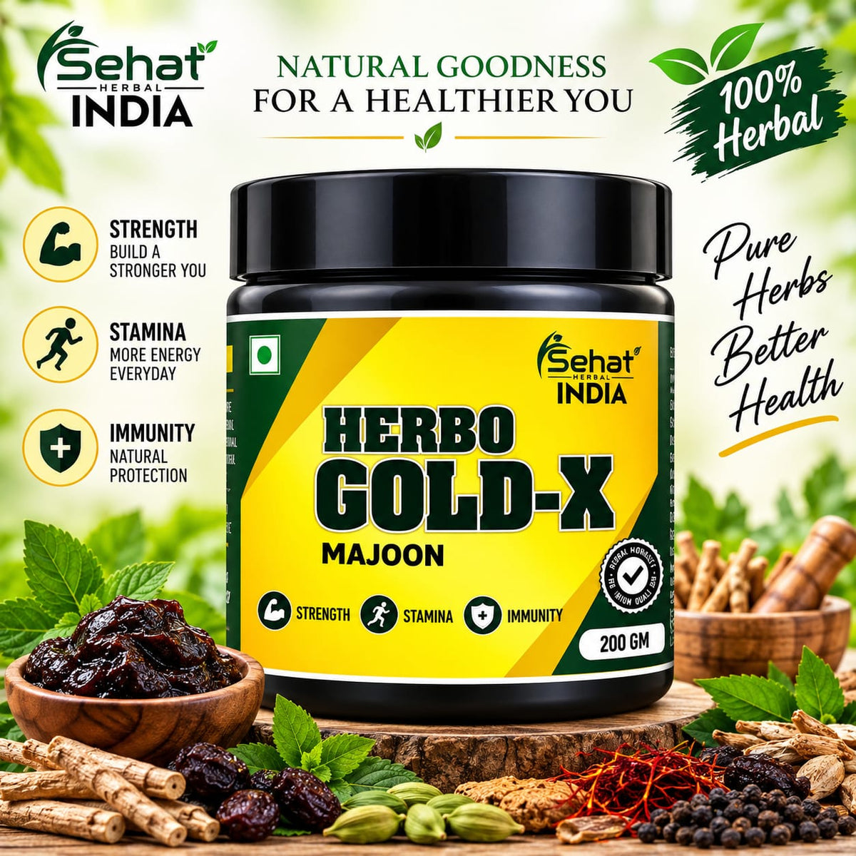 Sehat Herbal's Herbo Gold-X Majoon - 200Grm