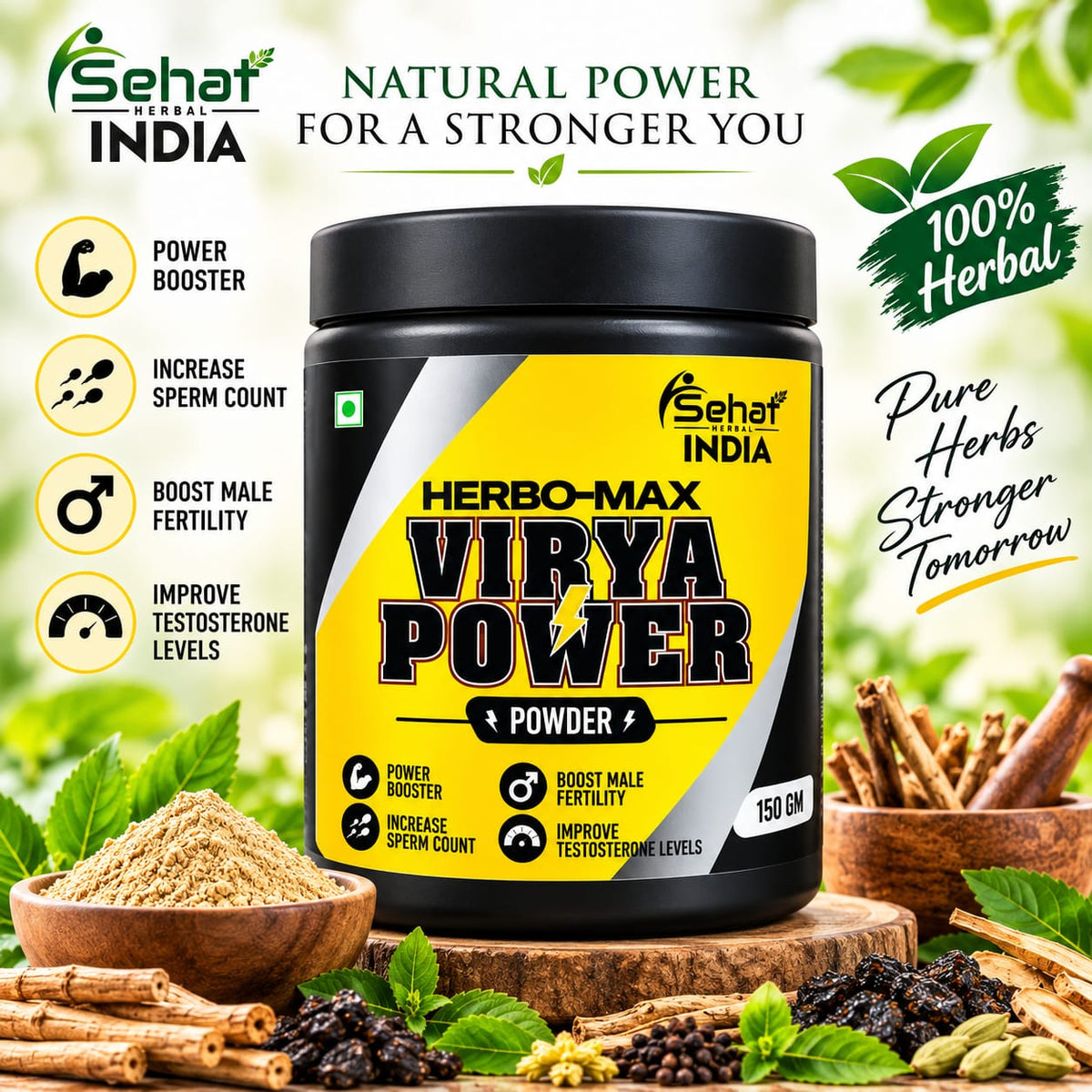 Sehat Herbal's Herbo Max Virya Power Powder - 150Grm